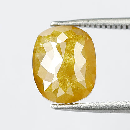 2.69 Ct Natural Cushion Cut Rustic Diamond | Yellowish Earth Mined Loose Diamond for Engagement & Anniversary Ring