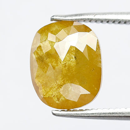 2.69 Ct Natural Cushion Cut Rustic Diamond | Yellowish Earth Mined Loose Diamond for Engagement & Anniversary Ring