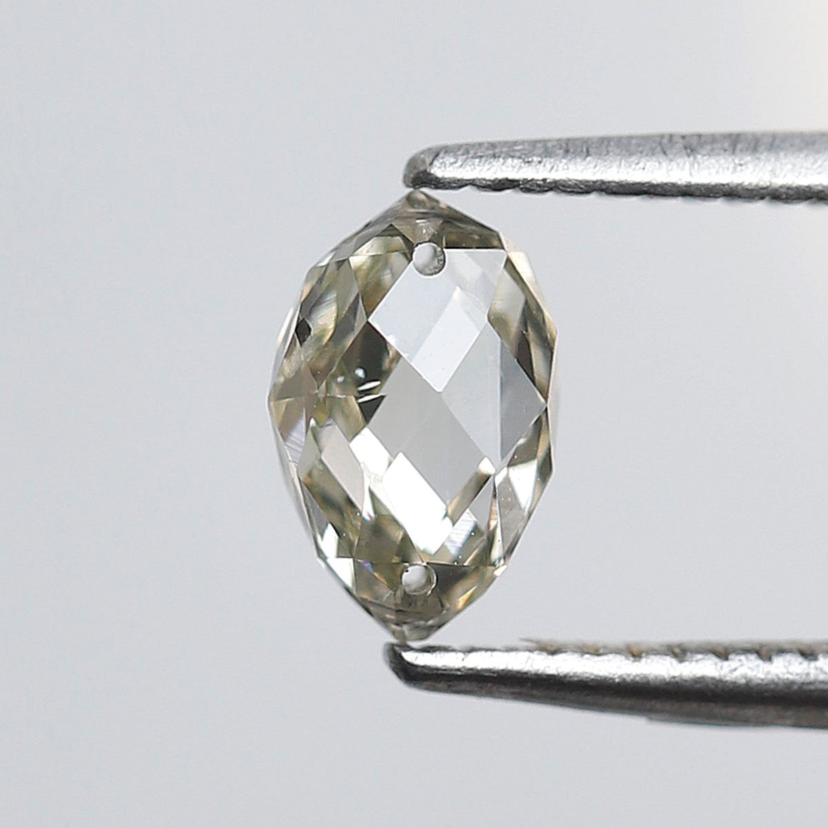 0.79 Ct Briolette Diamond, Natural Champagne Loose Diamond, 6.50 mm Drilled Stone for Custom Pendant