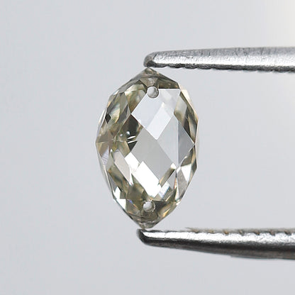 0.79 Ct Briolette Diamond, Natural Champagne Loose Diamond, 6.50 mm Drilled Stone for Custom Pendant