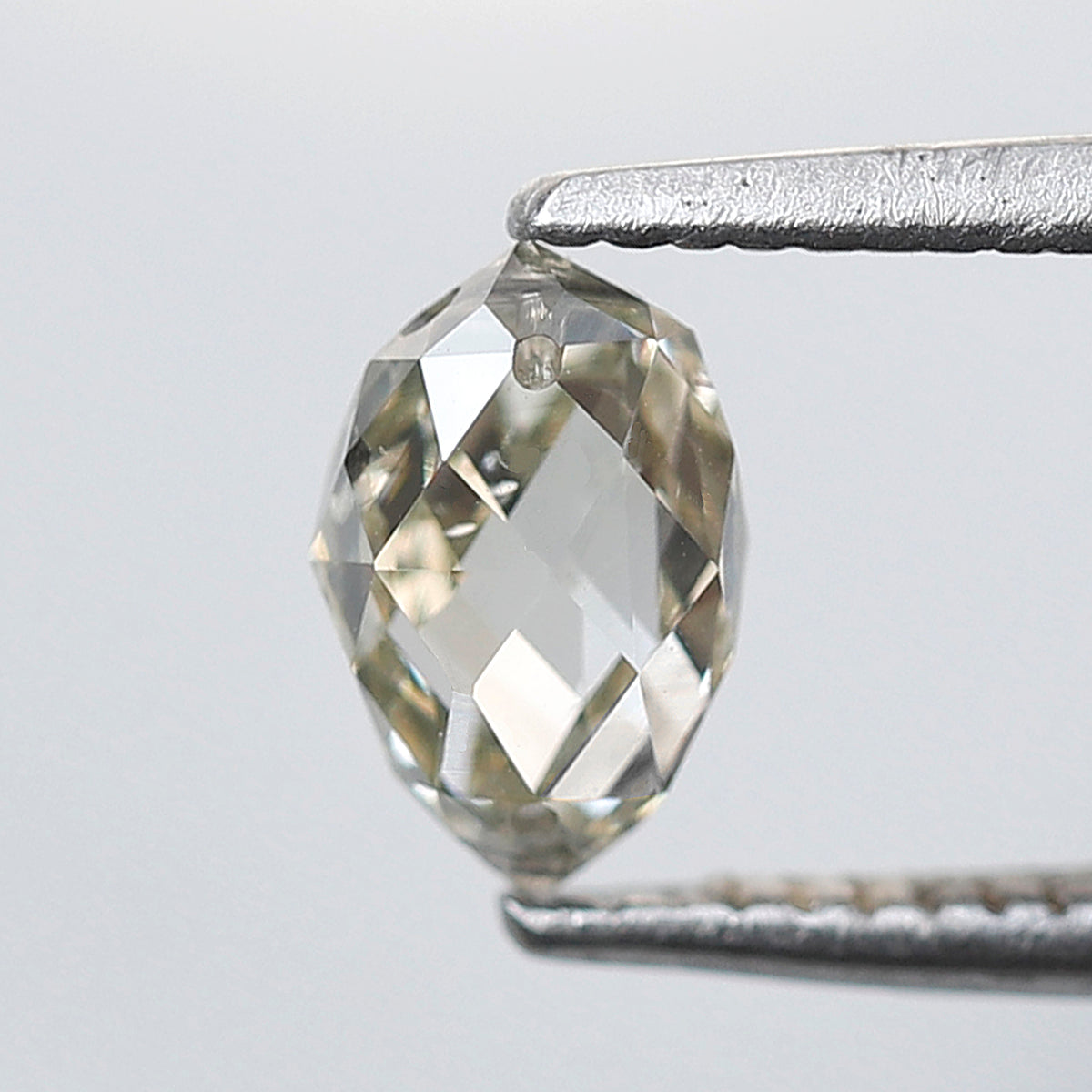 0.79 Ct Briolette Diamond, Natural Champagne Loose Diamond, 6.50 mm Drilled Stone for Custom Pendant