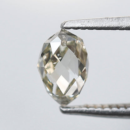 0.79 Ct Briolette Diamond, Natural Champagne Loose Diamond, 6.50 mm Drilled Stone for Custom Pendant