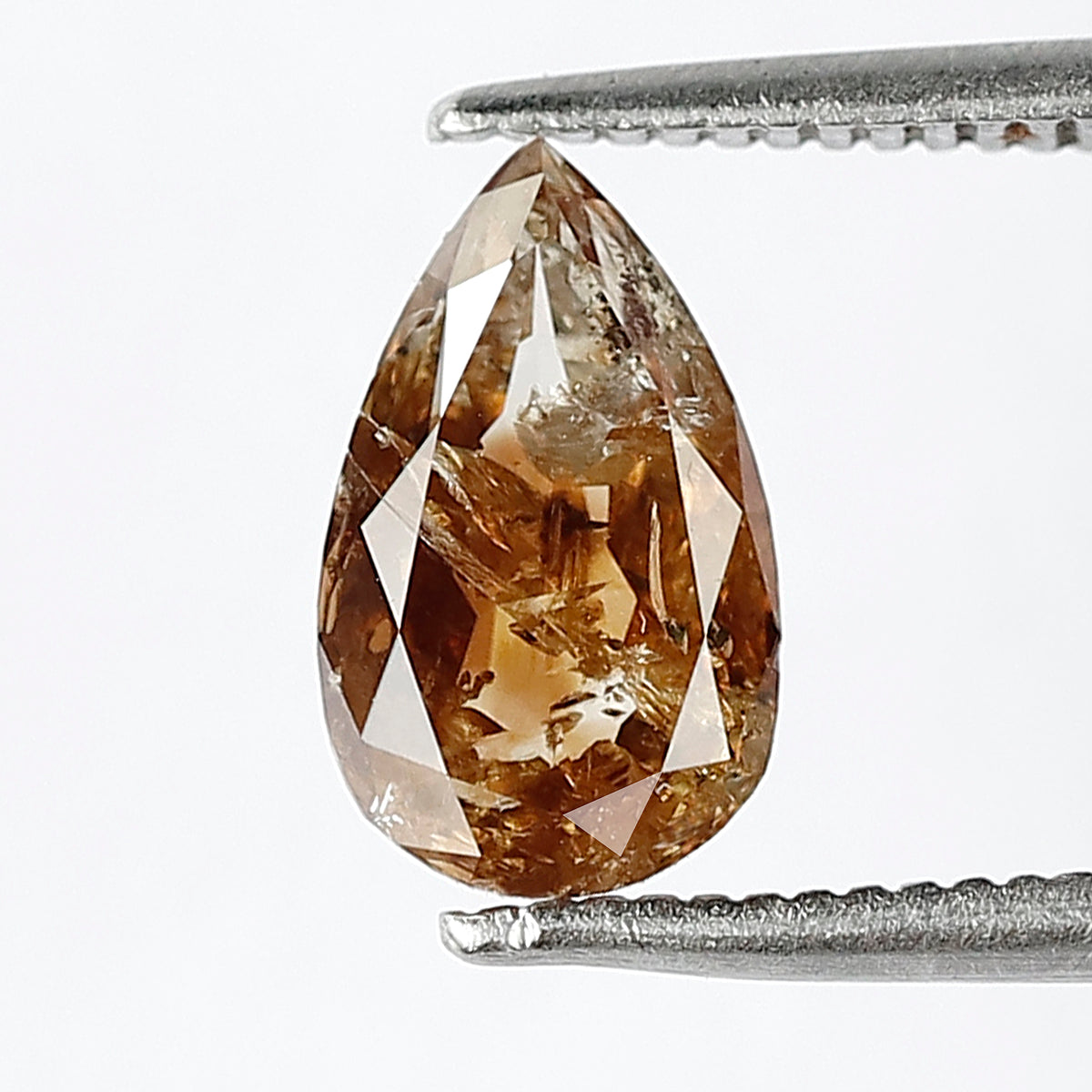 Pear Shape Champagne Brown Rustic Loose Diamond 1.37 CT, Natural Ethical Diamond for Proposal Ring and Fine Jewelry Making