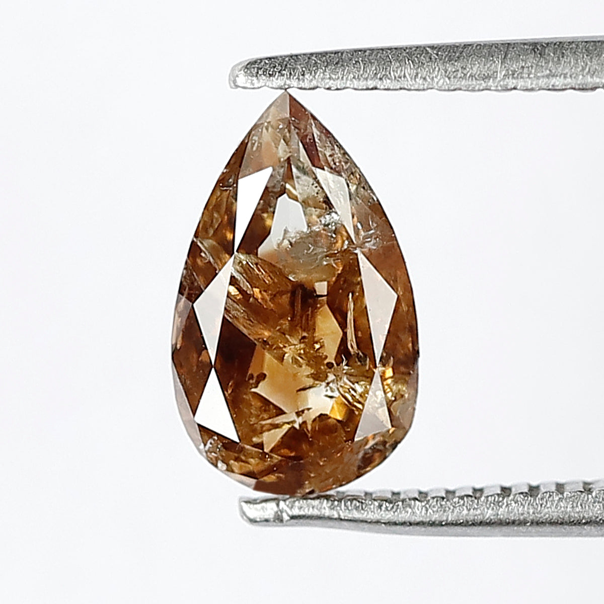 Pear Shape Champagne Brown Rustic Loose Diamond 1.37 CT, Natural Ethical Diamond for Proposal Ring and Fine Jewelry Making