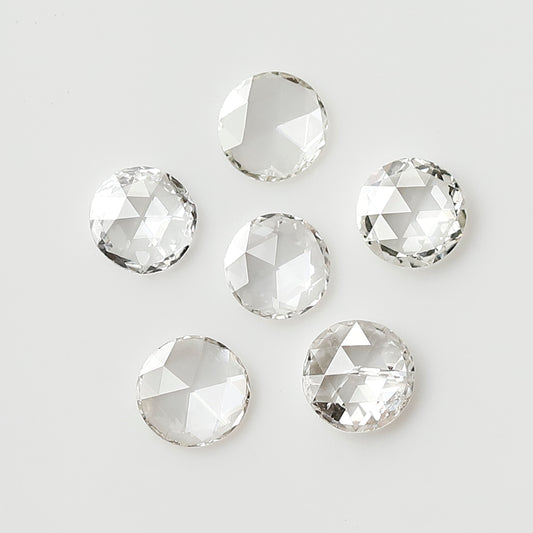 0.64 CT Round Rose Cut Natural Loose Diamond 3.70 MM FG Color Vs Si Clarity 6 Pieces Of Diamonds For Jewelry
