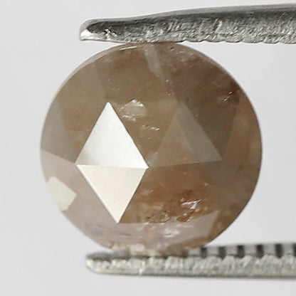 Round 1.65 Ct Natural Grayish Red Rustic Diamond | 7.6 mm Loose Diamond For Engagement Ring