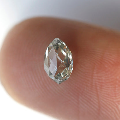 0.79 Ct Briolette Diamond, Natural Champagne Loose Diamond, 6.50 mm Drilled Stone for Custom Pendant