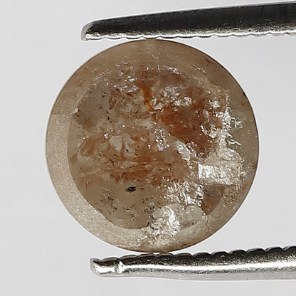 Round 1.65 Ct Natural Grayish Red Rustic Diamond | 7.6 mm Loose Diamond For Engagement Ring