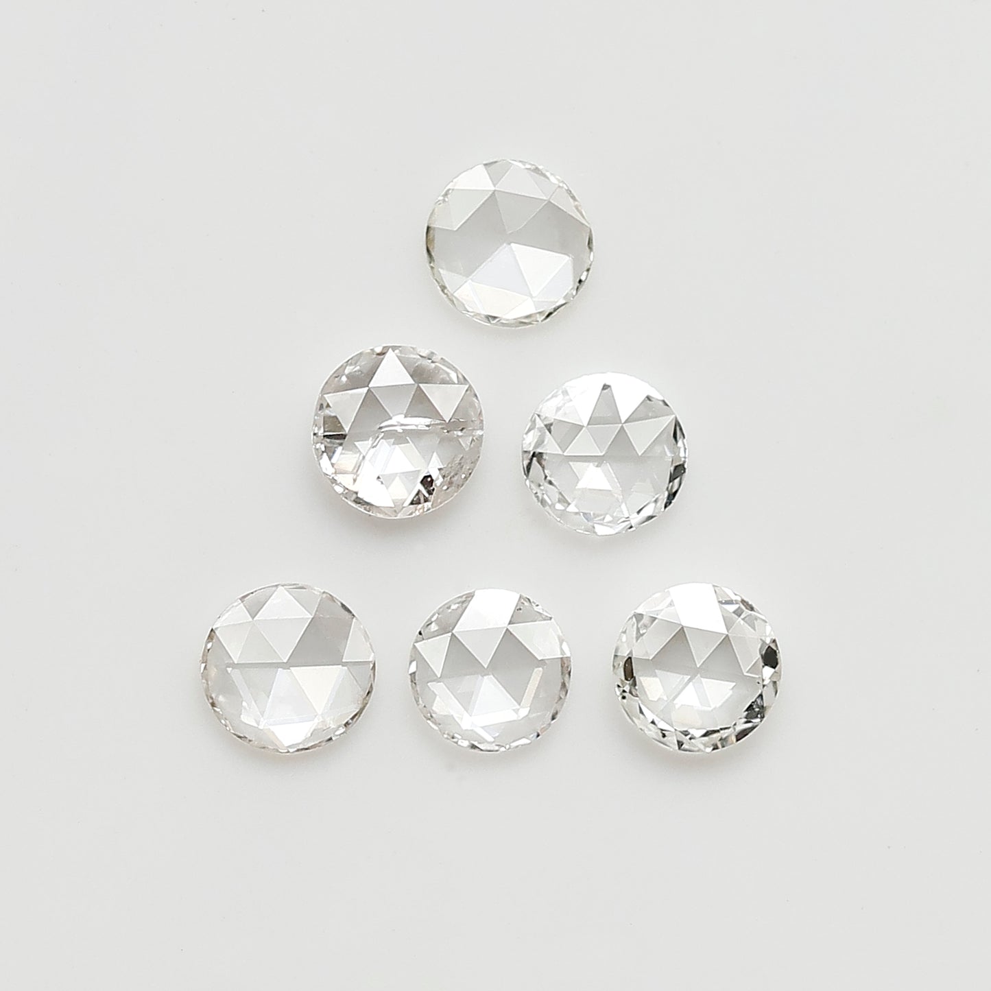 0.64 CT Round Rose Cut Natural Loose Diamond 3.70 MM FG Color Vs Si Clarity 6 Pieces Of Diamonds For Jewelry
