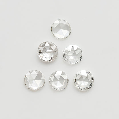 0.64 CT Round Rose Cut Natural Loose Diamond 3.70 MM FG Color Vs Si Clarity 6 Pieces Of Diamonds For Jewelry