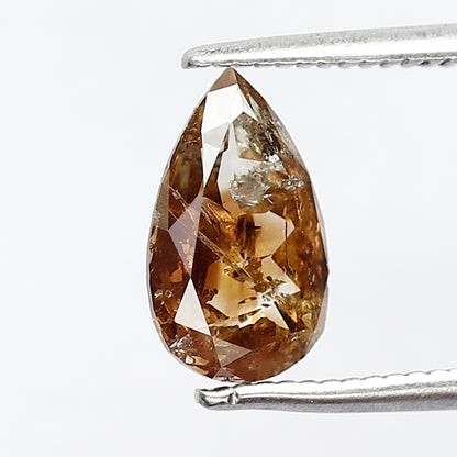 Pear Shape Champagne Brown Rustic Loose Diamond 1.37 CT, Natural Ethical Diamond for Proposal Ring and Fine Jewelry Making