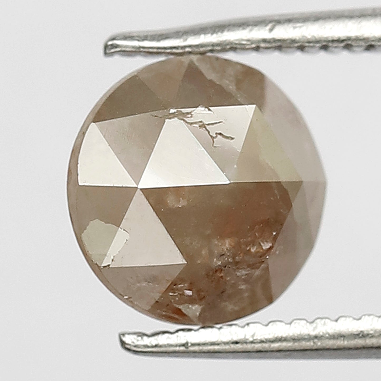 Round 1.65 Ct Natural Grayish Red Rustic Diamond | 7.6 mm Loose Diamond For Engagement Ring
