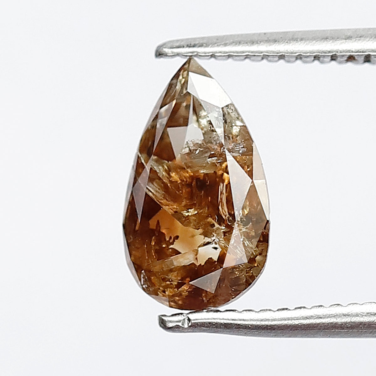 Pear Shape Champagne Brown Rustic Loose Diamond 1.37 CT, Natural Ethical Diamond for Proposal Ring and Fine Jewelry Making