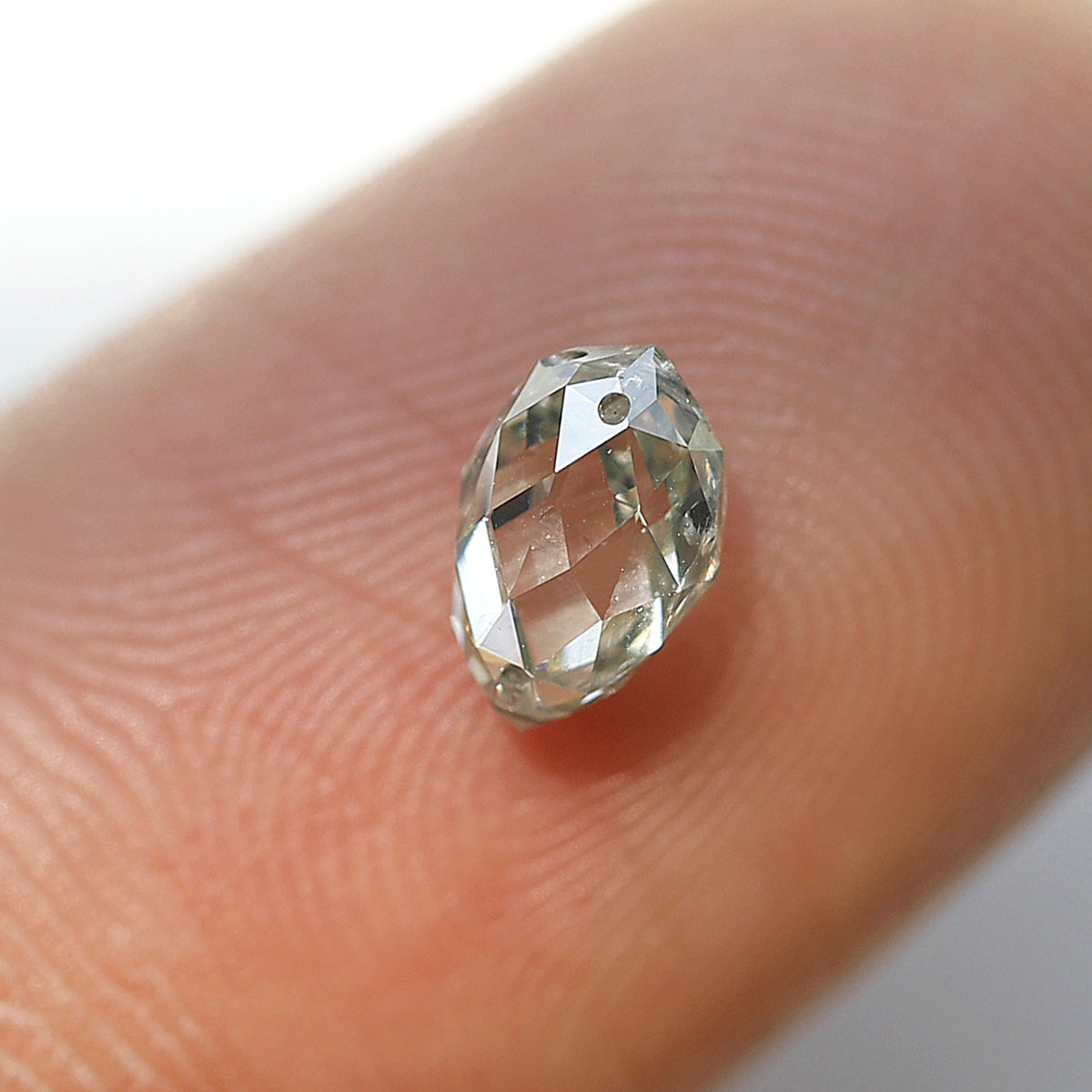 0.79 Ct Briolette Diamond, Natural Champagne Loose Diamond, 6.50 mm Drilled Stone for Custom Pendant