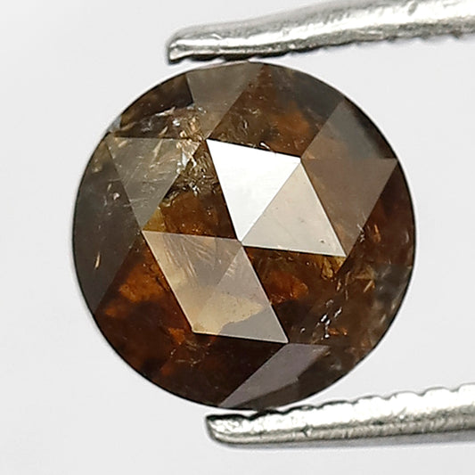 1.33 CT Round Shape Loose Diamond Natural Brownish Champagne Translucent Earth Mined Diamond