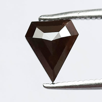 1.05 CT Pentagon Shape Loose Rustic Diamond, 7.3 x 6.3 mm Natural Brownish Gray Loose Diamond For Custom Pendant