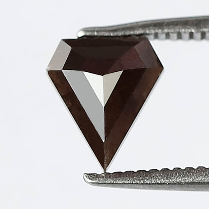 1.05 CT Pentagon Shape Loose Rustic Diamond, 7.3 x 6.3 mm Natural Brownish Gray Loose Diamond For Custom Pendant