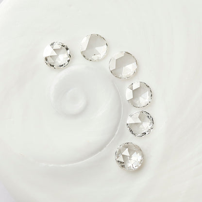 0.64 CT Round Rose Cut Natural Loose Diamond 3.70 MM FG Color Vs Si Clarity 6 Pieces Of Diamonds For Jewelry