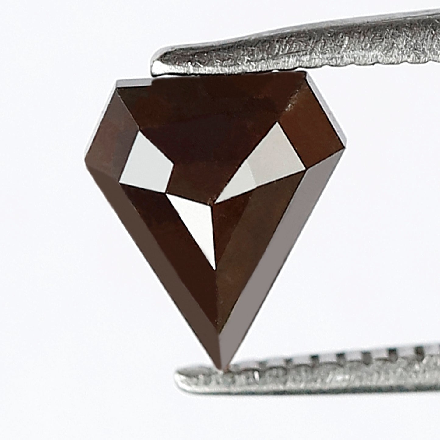 1.05 CT Pentagon Shape Loose Rustic Diamond, 7.3 x 6.3 mm Natural Brownish Gray Loose Diamond For Custom Pendant