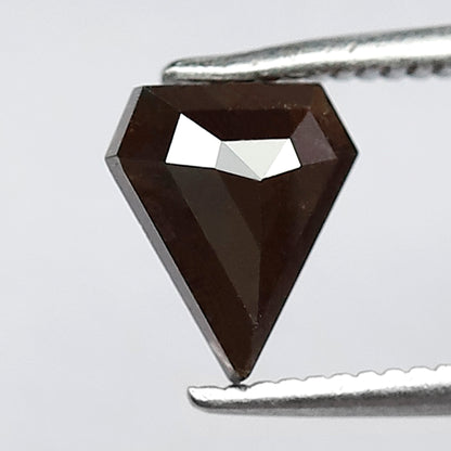 1.05 CT Pentagon Shape Loose Rustic Diamond, 7.3 x 6.3 mm Natural Brownish Gray Loose Diamond For Custom Pendant