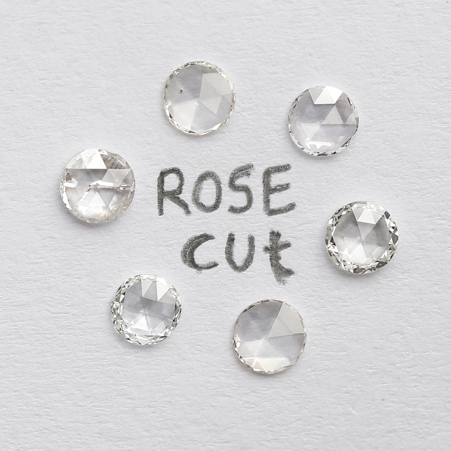 0.64 CT Round Rose Cut Natural Loose Diamond 3.70 MM FG Color Vs Si Clarity 6 Pieces Of Diamonds For Jewelry