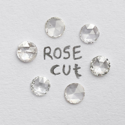 0.64 CT Round Rose Cut Natural Loose Diamond 3.70 MM FG Color Vs Si Clarity 6 Pieces Of Diamonds For Jewelry