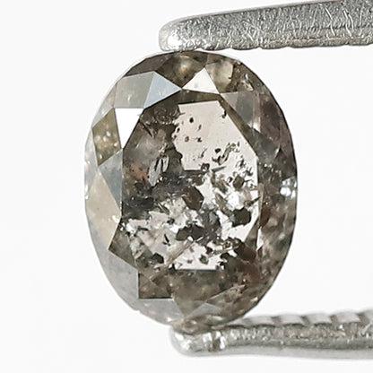 Natural Oval Shape 0.75 CT Salt and Pepper Diamond, Loose 6.20 MM Diamond For Making Engagement Ring