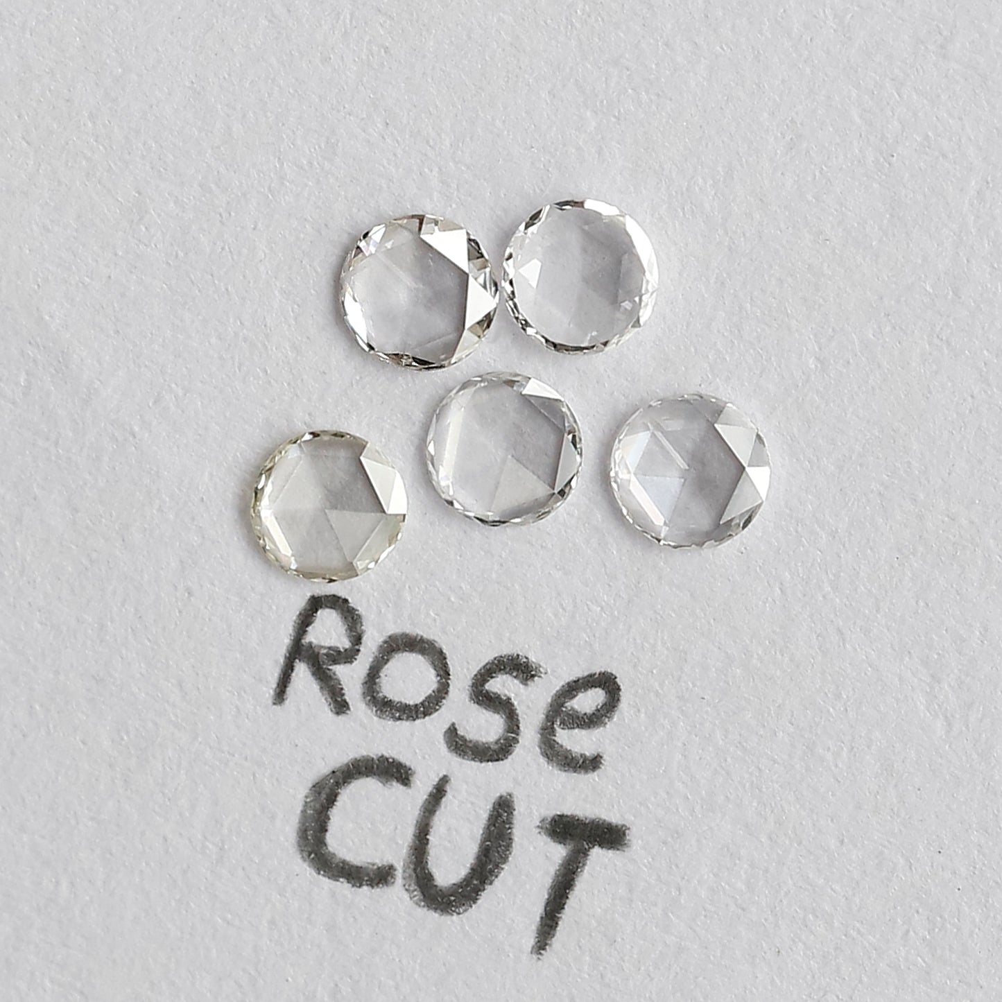 0.25 CT 2.80 MM Round Rose Cut Natural Loose Diamond FG Color Vs Clarity 5 Pieces For Diamonds Jewelry