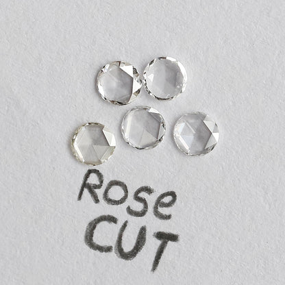 0.25 CT 2.80 MM Round Rose Cut Natural Loose Diamond FG Color Vs Clarity 5 Pieces For Diamonds Jewelry