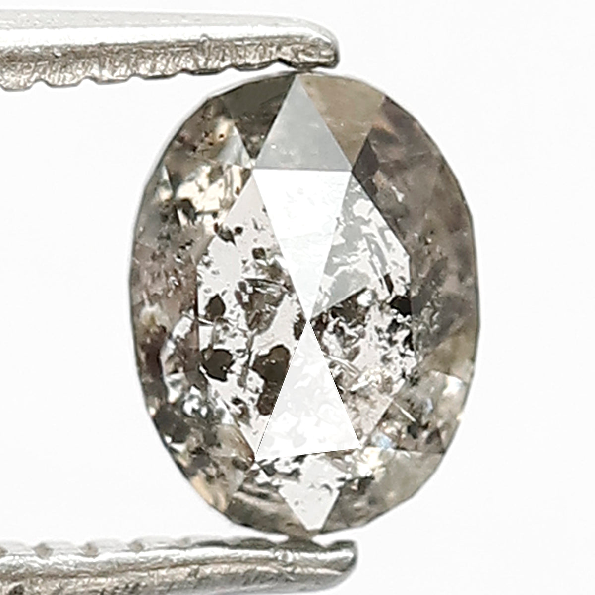 Natural Oval Shape 0.75 CT Salt and Pepper Diamond, Loose 6.20 MM Diamond For Making Engagement Ring