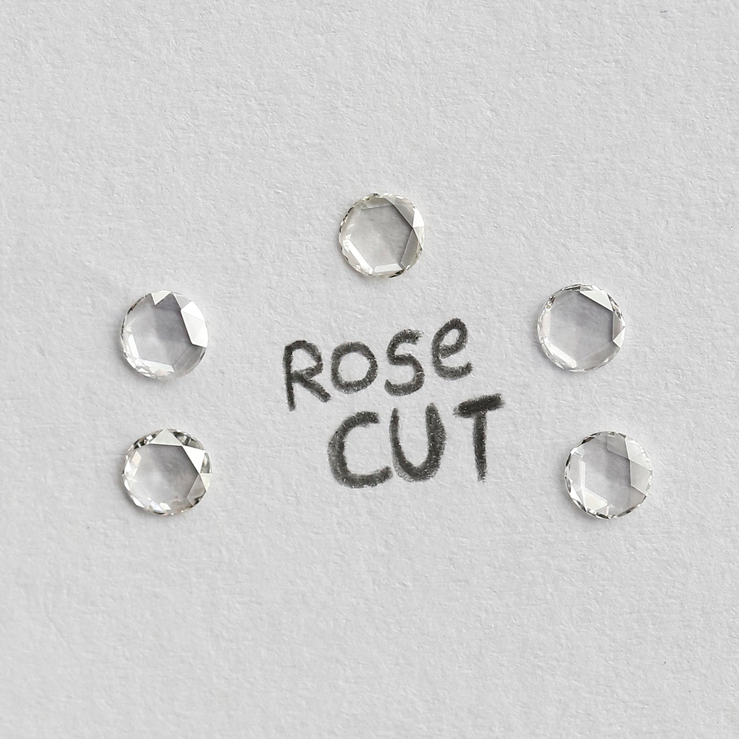 0.25 CT 2.80 MM Round Rose Cut Natural Loose Diamond FG Color Vs Clarity 5 Pieces For Diamonds Jewelry