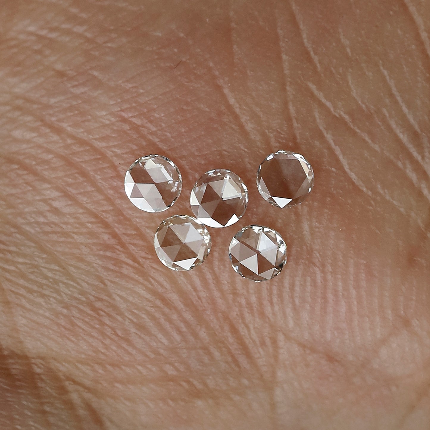 0.25 CT 2.80 MM Round Rose Cut Natural Loose Diamond FG Color Vs Clarity 5 Pieces For Diamonds Jewelry