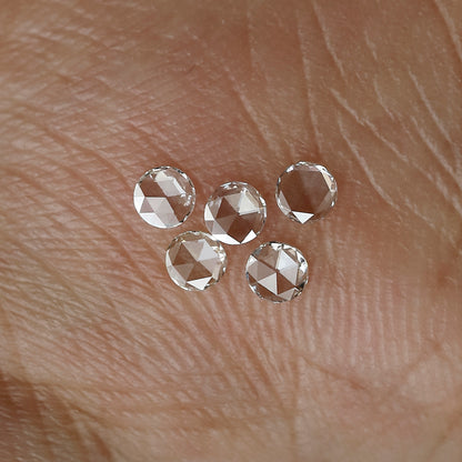 0.25 CT 2.80 MM Round Rose Cut Natural Loose Diamond FG Color Vs Clarity 5 Pieces For Diamonds Jewelry
