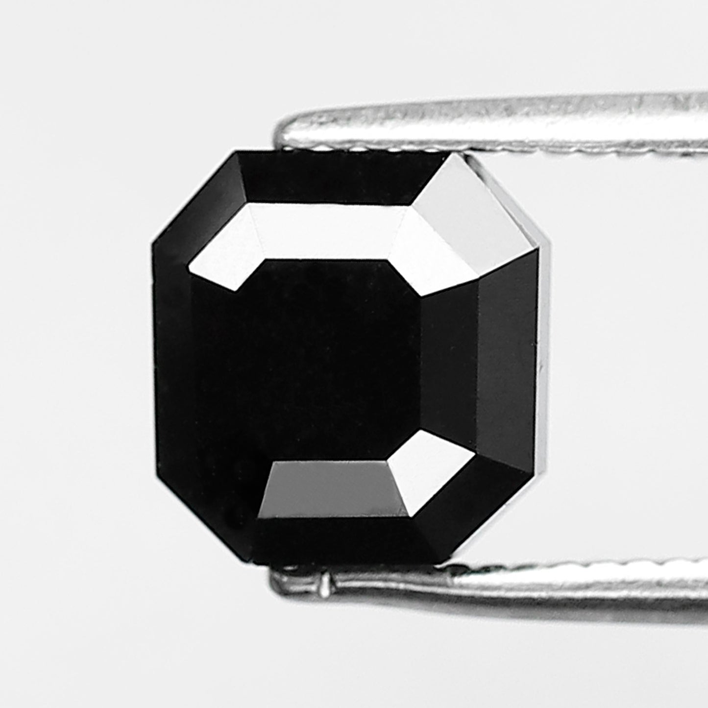 Natural Treated Black Diamond 2.81 CT, Emerald Cut Loose Diamond, 7.20 MM Diamond for Engagement & Wedding Jewelry
