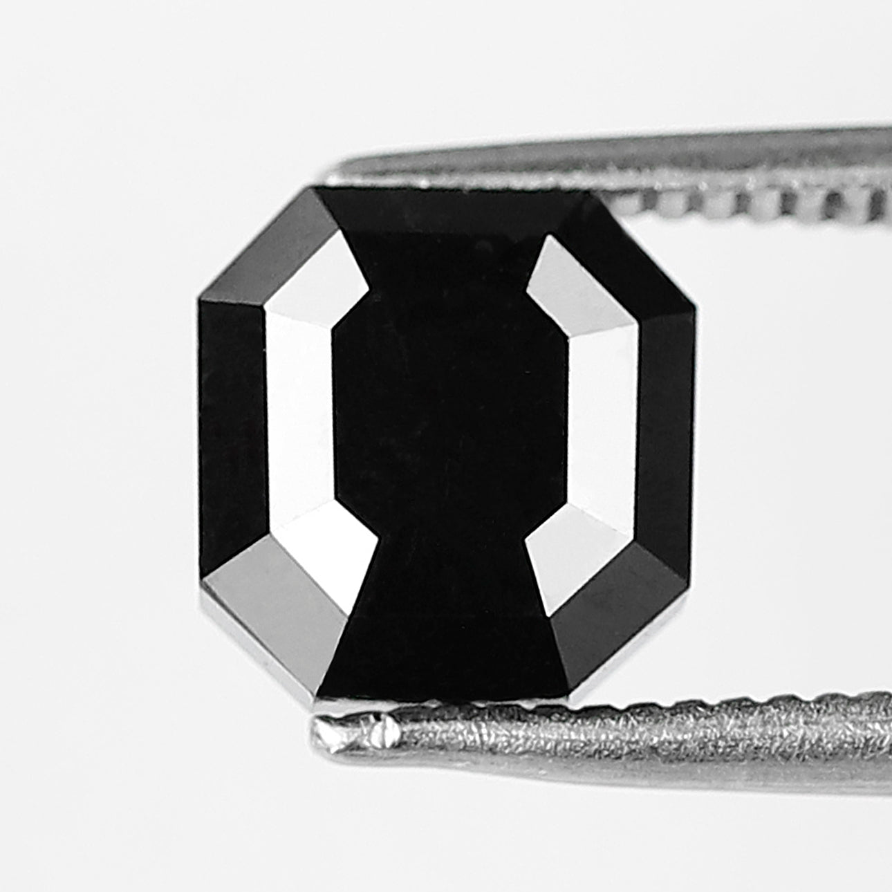 Natural Treated Black Diamond 2.81 CT, Emerald Cut Loose Diamond, 7.20 MM Diamond for Engagement & Wedding Jewelry
