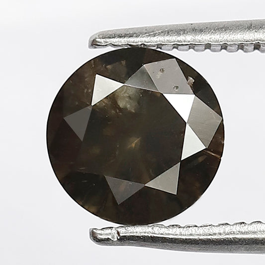 1.23 CT Round Brilliant cut Salt and Pepper Diamond Natural Greenish Brown Loose Earth Mined Diamond