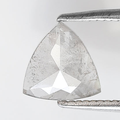 0.80 Ct Triangle Shape Salt and Pepper Diamond 7 MM Loose Natural Grey Color Diamond