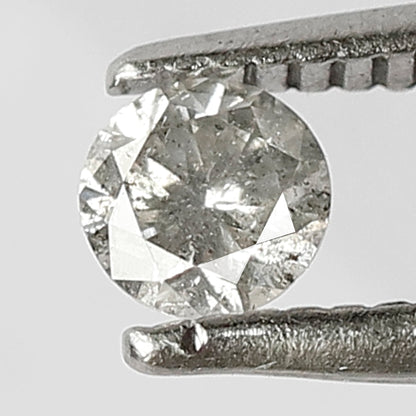 0.20 Ct Round Brilliant Gray Black Salt & Pepper Diamond | Natural Loose Diamond