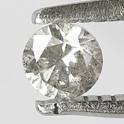 0.20 Ct Round Brilliant Gray Black Salt & Pepper Diamond | Natural Loose Diamond