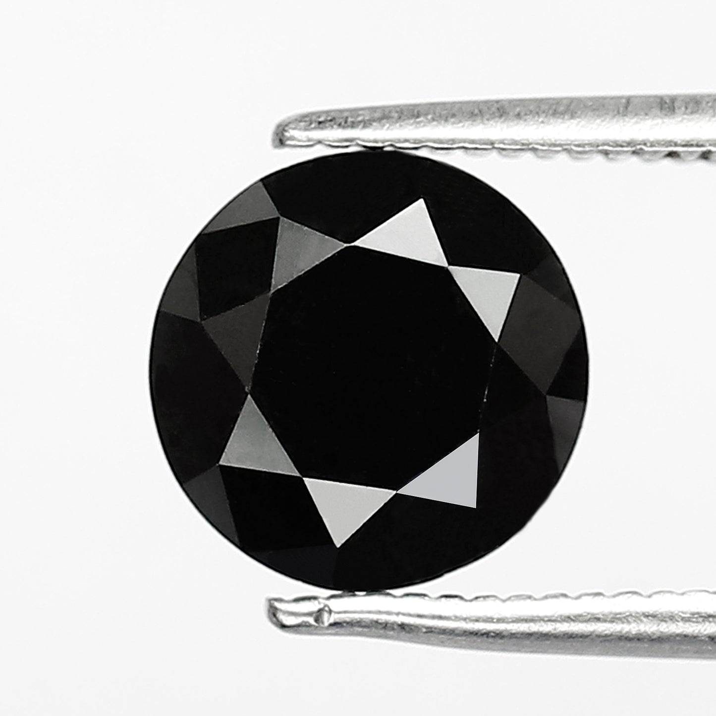 2.24 CT Round Brilliant Cut Loose Diamond, Natural Treated Black Ethical Diamond, 8 MM Diamond for Anniversary Ring