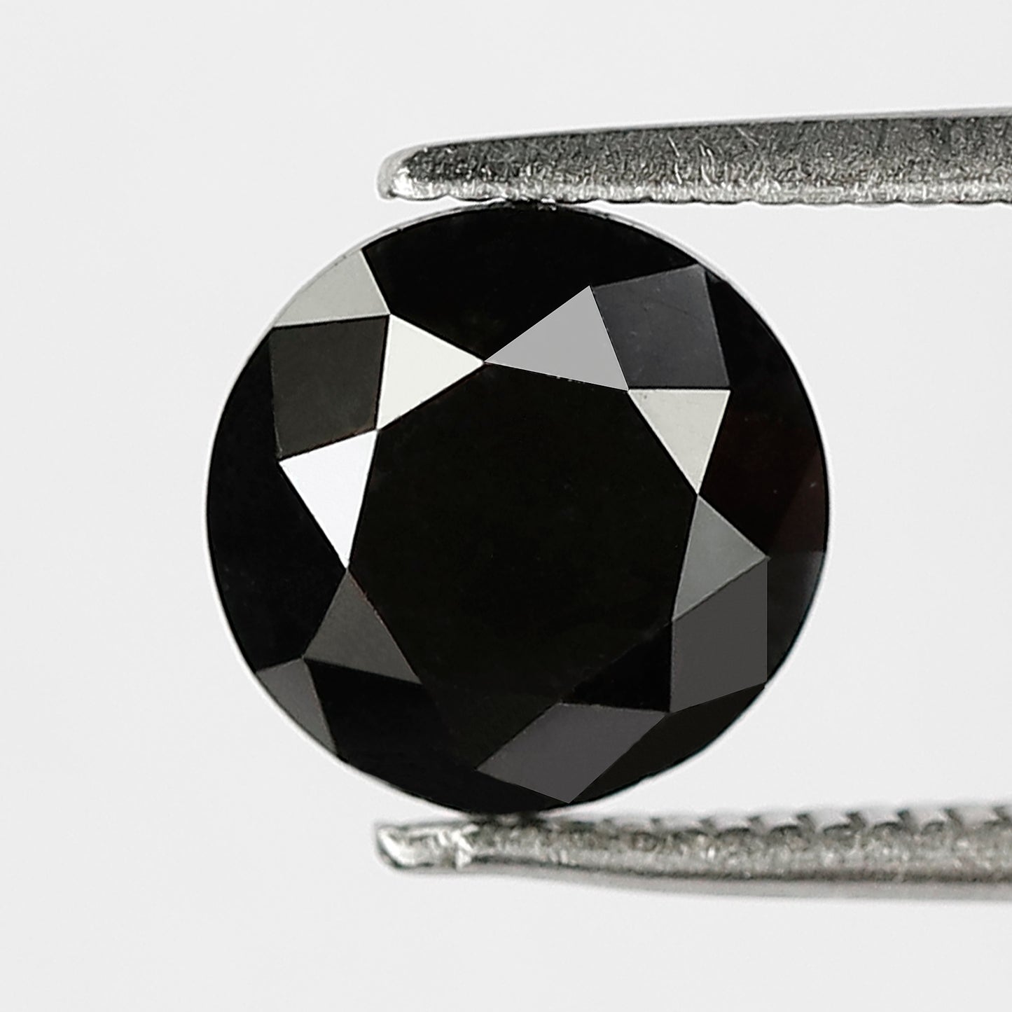 2.24 CT Round Brilliant Cut Loose Diamond, Natural Treated Black Ethical Diamond, 8 MM Diamond for Anniversary Ring