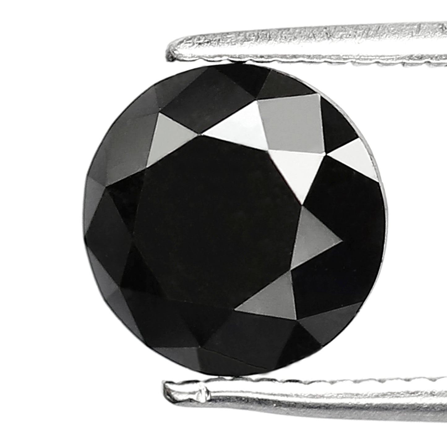 2.24 CT Round Brilliant Cut Loose Diamond, Natural Treated Black Ethical Diamond, 8 MM Diamond for Anniversary Ring