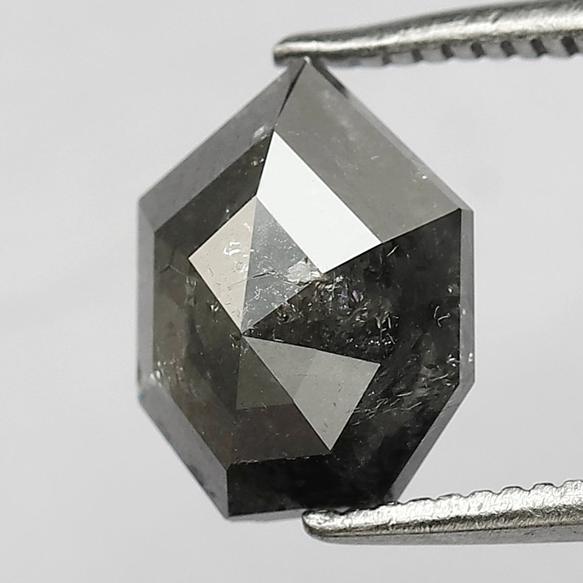 2.68 Ct Modified Cut Natural Salt & Pepper Diamond | Conflict Free Loose Diamond for Ring and Pendant