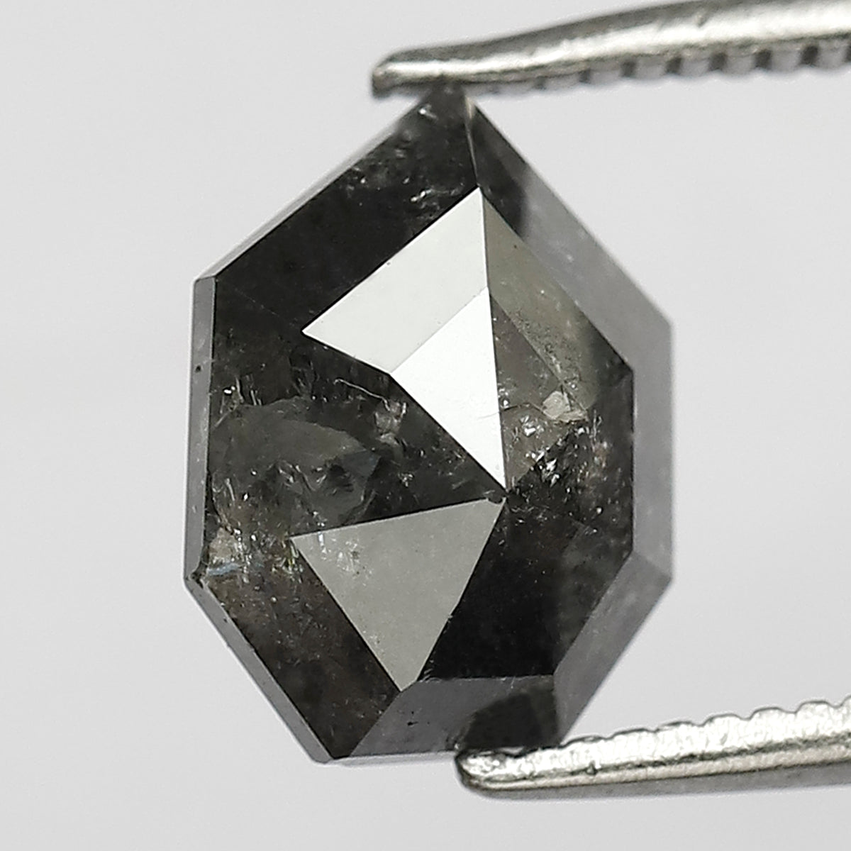 2.68 Ct Modified Cut Natural Salt & Pepper Diamond | Conflict Free Loose Diamond for Ring and Pendant