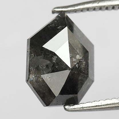 2.68 Ct Modified Cut Natural Salt & Pepper Diamond | Conflict Free Loose Diamond for Ring and Pendant