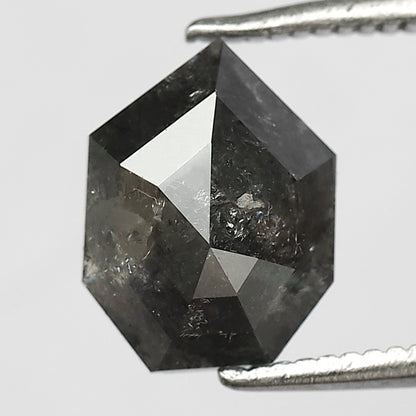 2.68 Ct Modified Cut Natural Salt & Pepper Diamond | Conflict Free Loose Diamond for Ring and Pendant