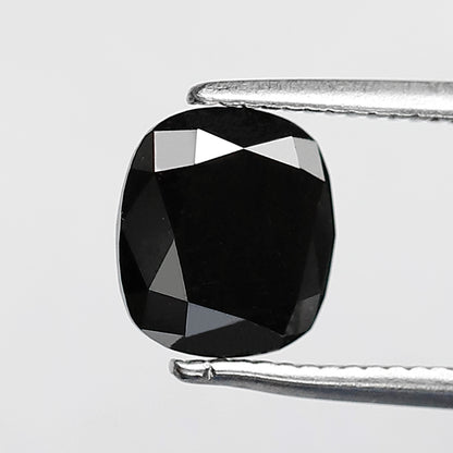 1.79 CT Oval Shape Loose Black Diamond, Natural Treated Diamond, 7.30 MM Ethical Stone for Engagement Ring