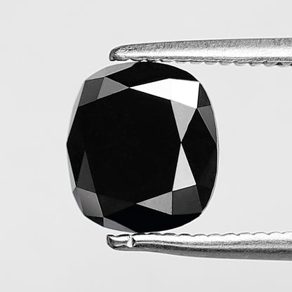 1.79 CT Oval Shape Loose Black Diamond, Natural Treated Diamond, 7.30 MM Ethical Stone for Engagement Ring