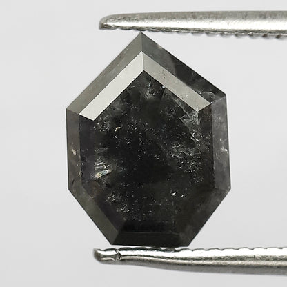 2.68 Ct Modified Cut Natural Salt & Pepper Diamond | Conflict Free Loose Diamond for Ring and Pendant