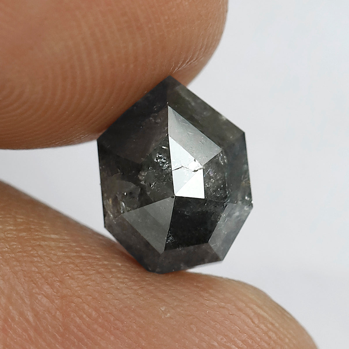 2.68 Ct Modified Cut Natural Salt & Pepper Diamond | Conflict Free Loose Diamond for Ring and Pendant